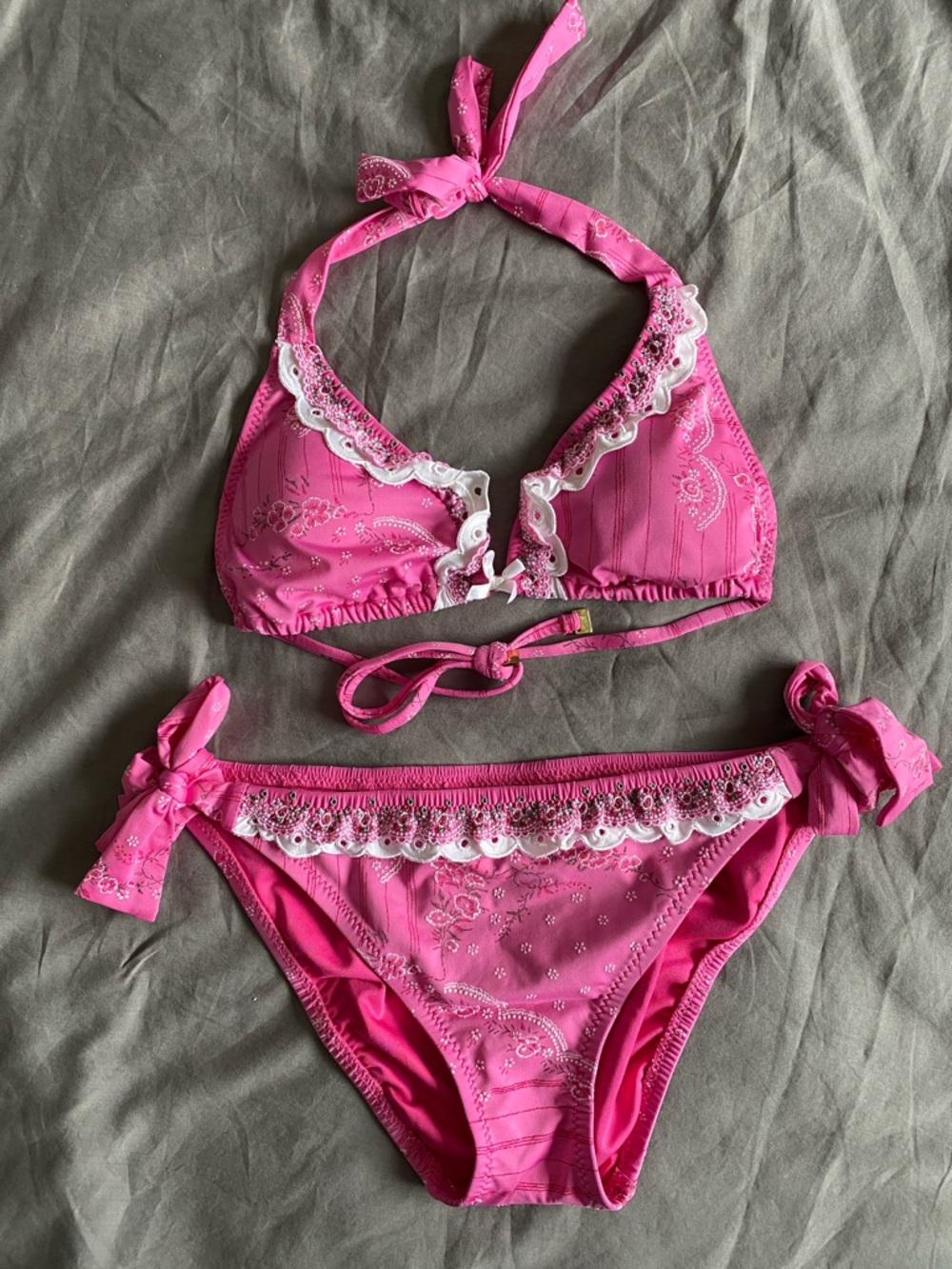 Betsy Johnson Pink Paisley Bathing Suit